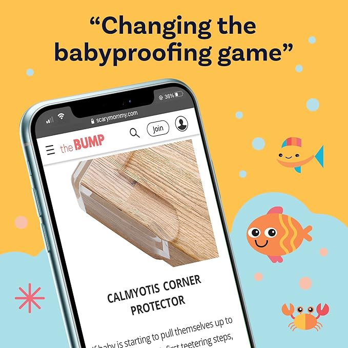 CalMyotis Corner Protector for Baby, Protectors Guards - Furniture Corner Guard & Edge Safety Bumpers - Baby Proof Bumper & Cushion to Cover Sharp Furniture & Table Edges - Clear, Transparent,18 Pack