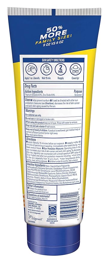 Banana Boat Kids Sport Sunscreen Lotion SPF 50, 9.5oz | Sunscreen for Kids, Childrens Sunscreen, Kids Sunblock, Lotion Sunscreen, Oxybenzone Free Sunscreen SPF 50, Family Size Sunscreen, 9.5oz