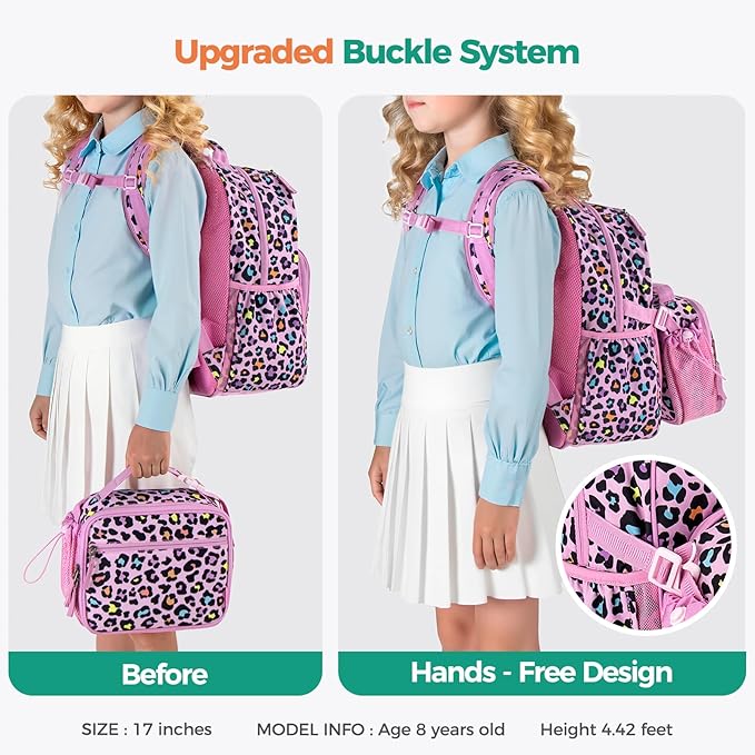 Choco Mocha Tie-Dye Backpack for Girls, Elementary School Backpack for Girls Ages 6-8 Kids Kindergarten Backpack Large Bookbag 18 Inch with Chest Strap, Colorful