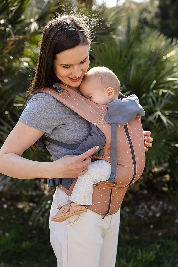 Beco Baby Carrier 8 Hybrid Newborn to Toddler (7-45lbs) - All in 1 Mesh Backpack, Front and Hip Carrier with Adjustable Seat - Cooling Ergonomic Carrier (Rose Love)