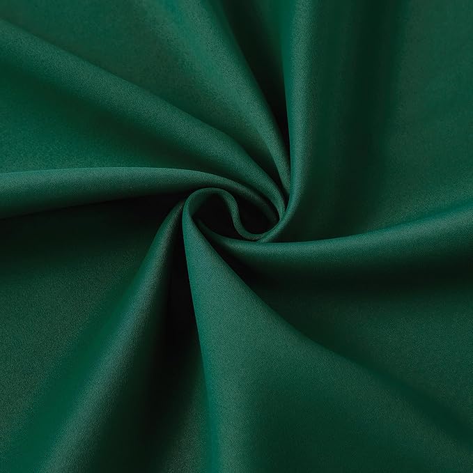 KEQIAOSUOCAI Hunter Green Blackout Curtains with Pinch Pleat, Dark Emarald Green Room Darkening Curtain 84 Inches Long, Thermal Insulated Window Treatment with Hooks 40x84-2PCs