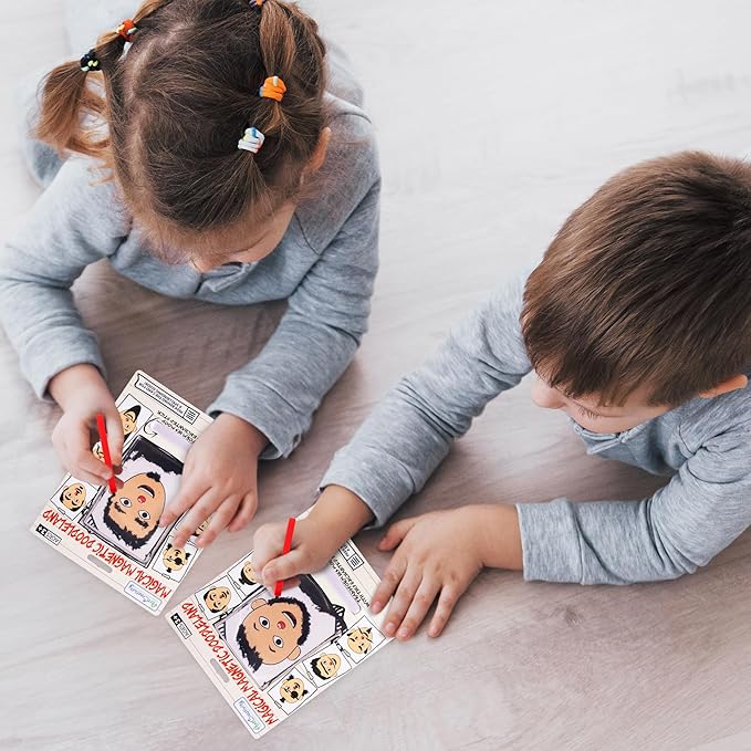 ArtCreativity Magnetic Drawing Face - 2 Pack - Travel Toys for Kids, Magnetic Toys Game, Magnet Drawing Doodle Board for Kids - Retro Toy, Vintage Toy, Travel Essentials Games for Ages 3+