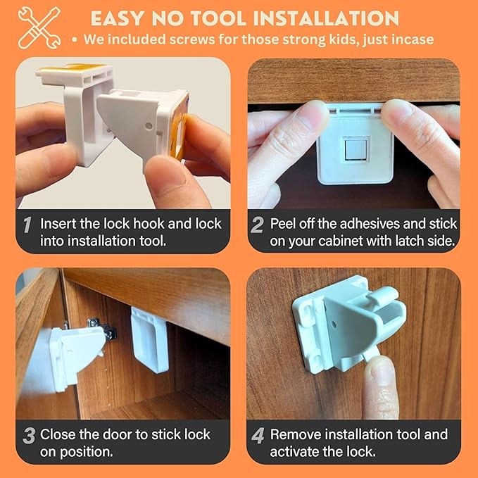 Baby Proofing Kit 67pcs All in One Includes Magnetic Cabinet Locks for Baby Proofing, Corner Bumper Protectors, Child Safety Strap Locks, Power Point Outlet Covers, Finger Pinch Guards & Bath Toys