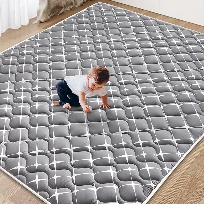 Baby Play Mat - 65" X 50",Premium Thicker Foam One-Piece Crawling Mat, Machine Washable, Extra Large Anti-Slip Activity Playmat for Babies, Toddlers & Infants