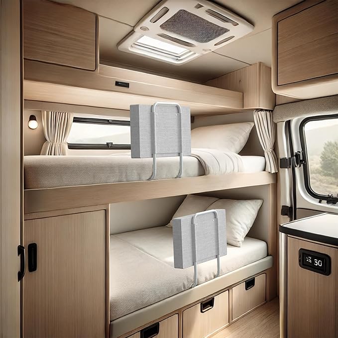 Bed Rail Bumpers for Toddlers, for Elderly Adults Safety, Bed Side Guard Rails for Kids, Twin，Queen & King Full Size Beds（Gray, 2 Packs）