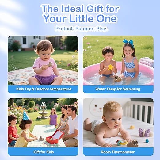 Baby Bath Thermometer for Bathtub, Room|Water Temperature, Baby Bath Floating Toy|Kids Bathroom Safety, Digital LCD with Timer