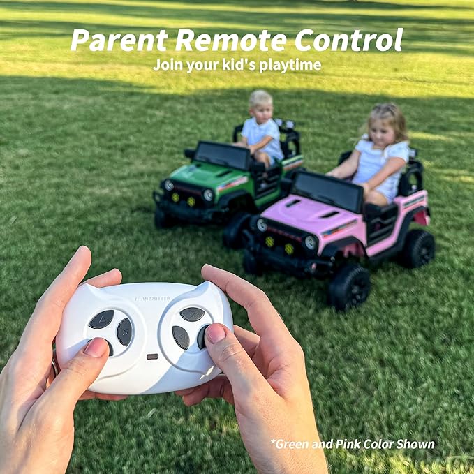 12V Kids Ride on Car Truck, Kids Electric Vehicles Car Ride on Toy w/Remote Control - Army Green