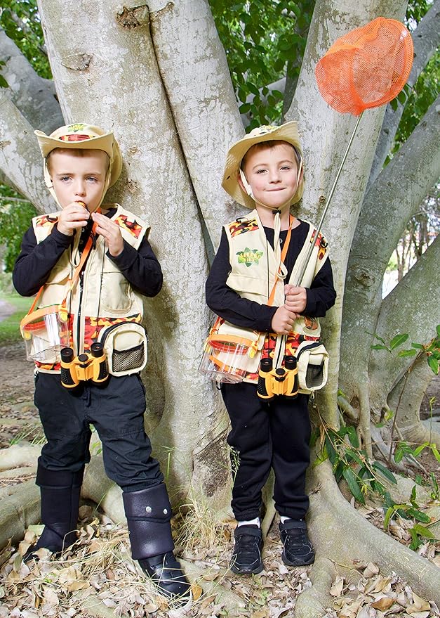 Bug Hunting Kit, Vest, Hat, Binoculars, Lg. Net, Bug Container, Whistle, Flashlight, Magnifier, Thermostat, Compass, Tweezers