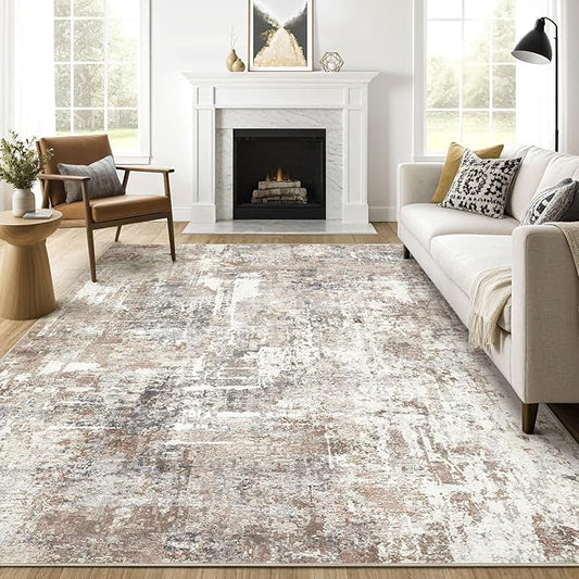 7x10 Area Rug Living Room: Washable Large Abstract Modern Soft Rugs Stain Resistant Indoor Floor Non-Slip Accent Carpet for Young Career Worker Aged 25-34 - Bedroom Playroom Office Dining Room