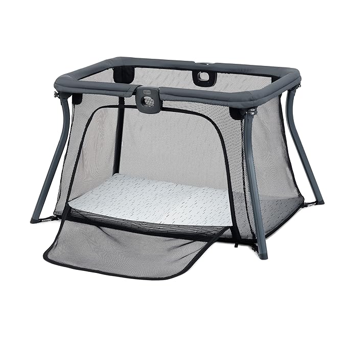 Chicco Alfa Lite Lightweight Travel Playard, Portable Playpen for Babies and Toddlers, Snap-Open/Compact Fold Design, 13 lbs., Baby Travel Essential | Midnight/Navy