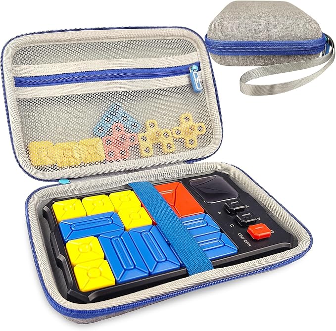 Case Compatible with Giiker Super Slide Brain Games, Protective Storage Bag Holder for Giiker Brain Teaser Puzzles Games Toys (Only Case) (Blue-Grey)