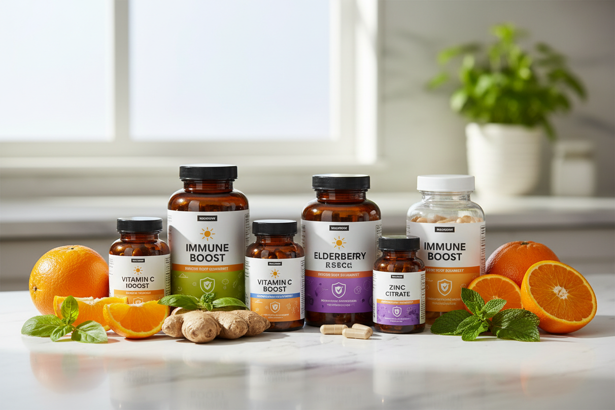 Immune Support Supplements – Boost your body’s natural defenses and stay healthy year-round. (make it real photo)